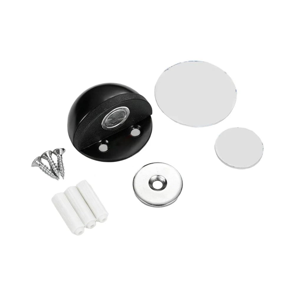 Magnetic Door Stopper 4Pcs Stainless Steel Floor Mounted Door Holder with Strong Magnet Dual Installation for Home Office