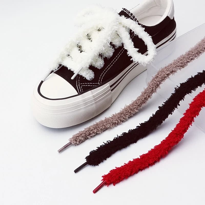 1 paio di moda 1 cm di larghezza rotondo peluche scarpe da ginnastica scarpe basse scarpe casual lacci 80/100/120/140/160 cm lacci per scarpe