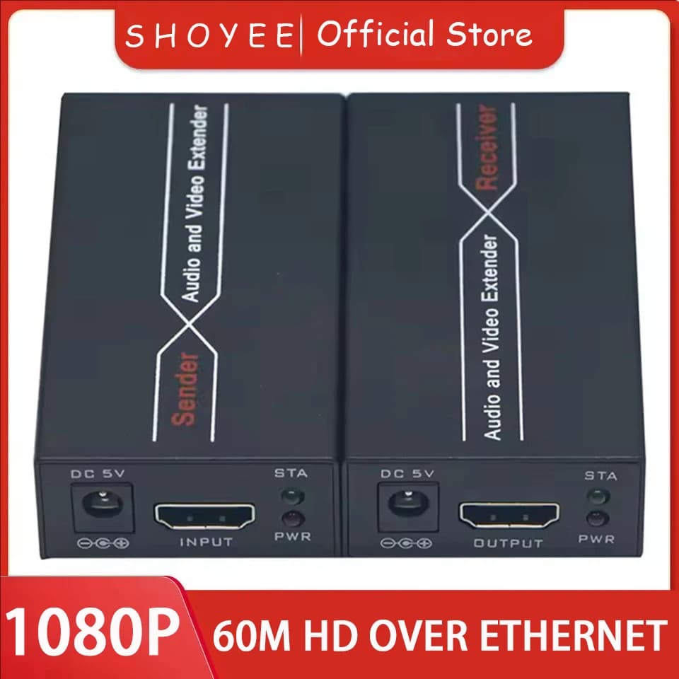 Extender HD 1080P 60m repeater on Ethernet Cat 6 Cat 7 cables with EDIID function Rj45 TX/RX Extender HDTV