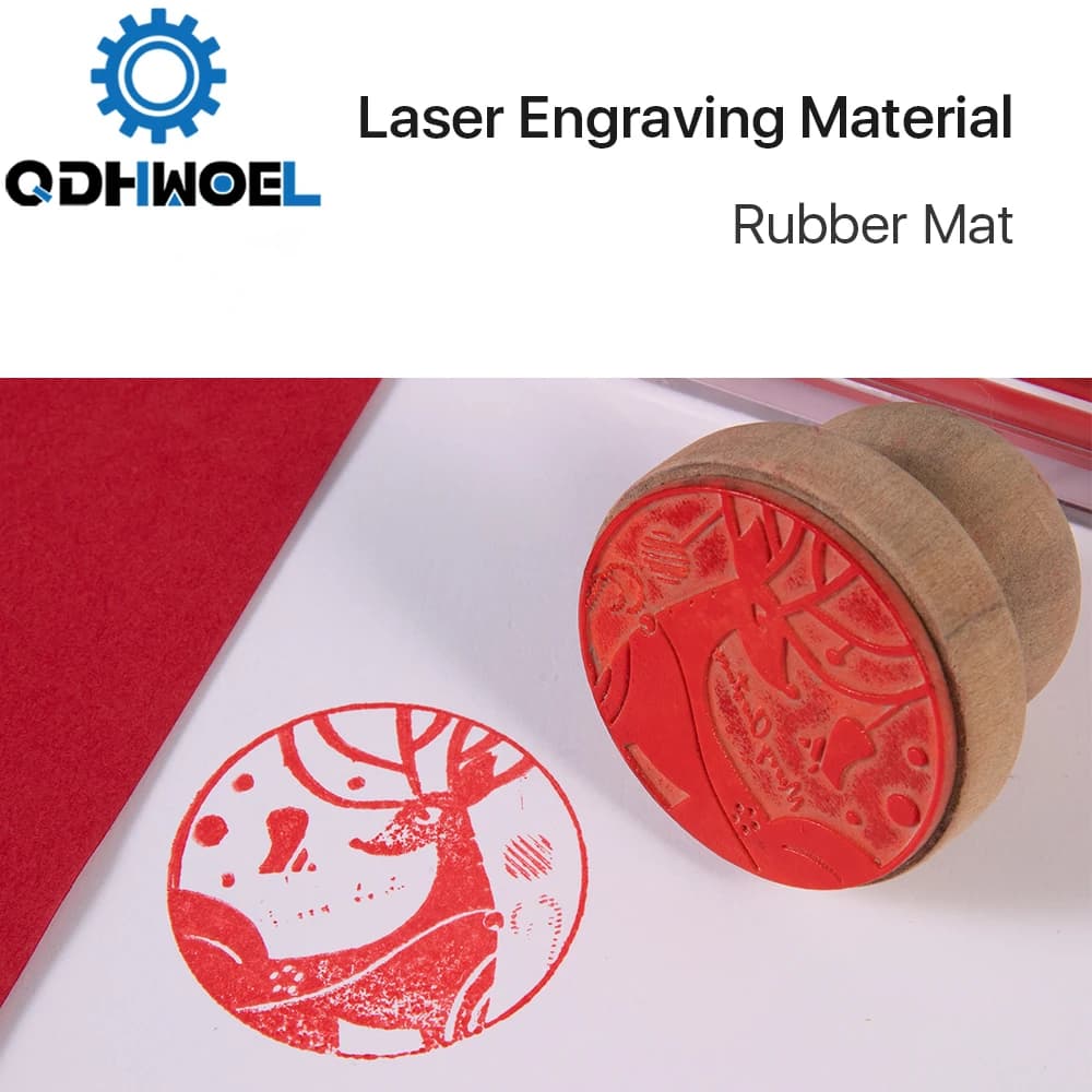 QDHWOEL tappetino in gomma materiale per incisione Laser sigillo incisione materiale di Design artistico fai da te per macchina per incisione Laser e marcatura amp