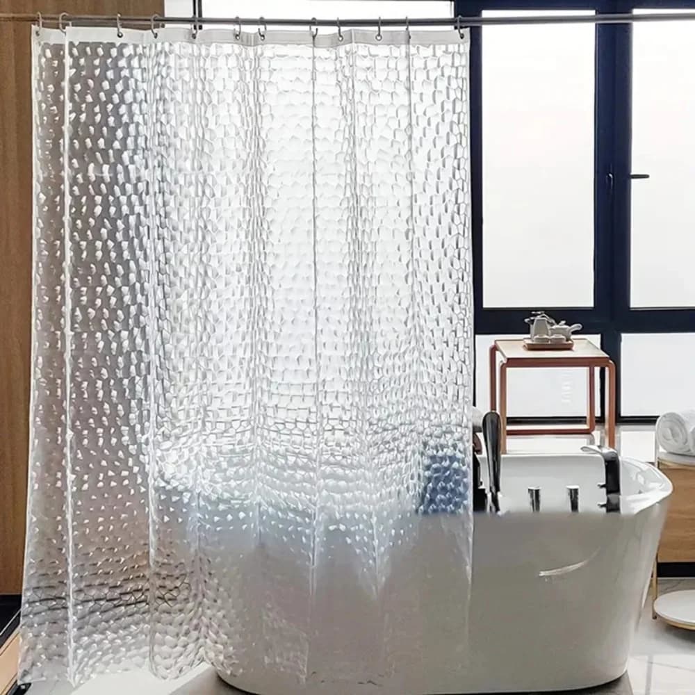 Tenda da doccia per bagno Tende da bagno impermeabili per vasca da bagno Facile da pulire e pulire Tende da doccia a prova di muffa PEVA con ganci