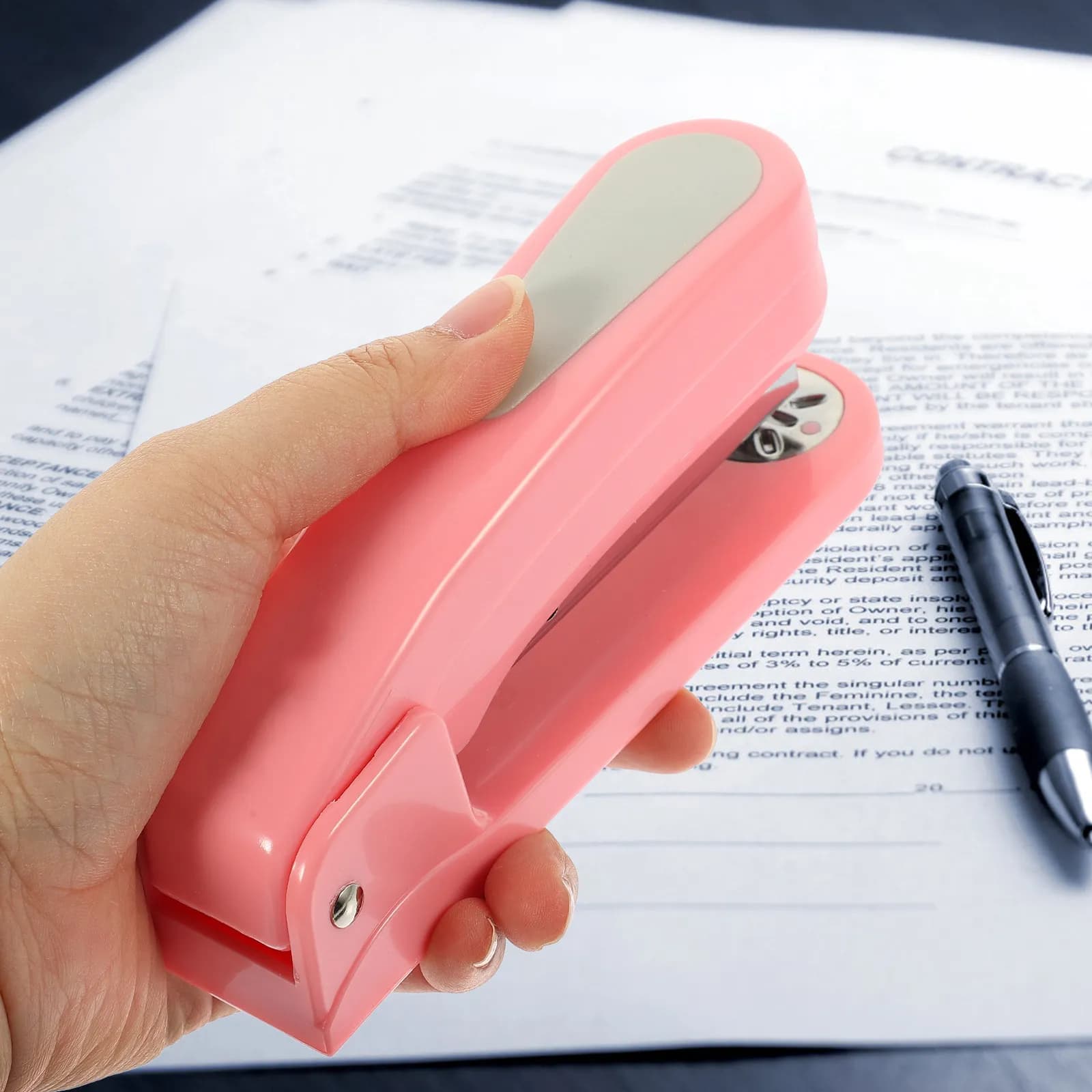 Cucitrice Rotante Multifunzione a 360 Gradi, Cucitrice da Scrivania Portatile per Ufficio, Cucitura Stabile e Veloce
