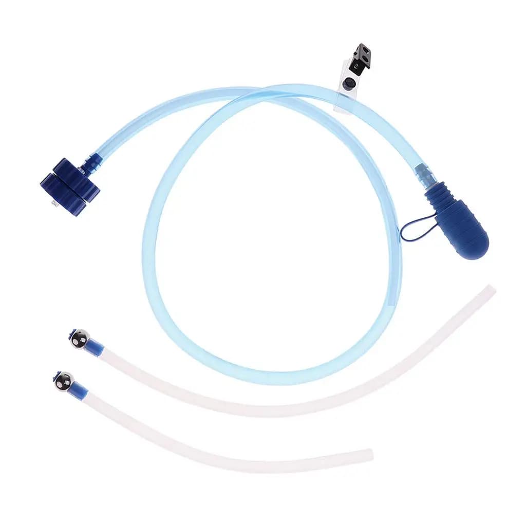 Universal backpack system kit with flexible pipe for water bottle