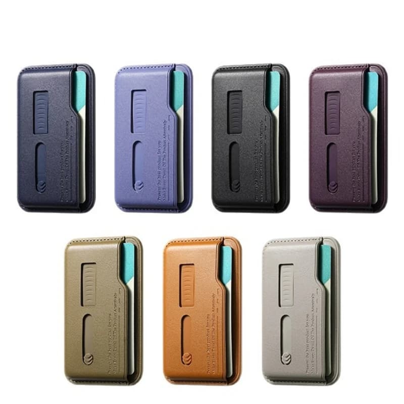 For Magsafe Strong Magnetic Adsorption Leather Wallet Side 3 Cards Holder Storage Case For iPhone 17E 17 16 15 14 13 12 Pro Max