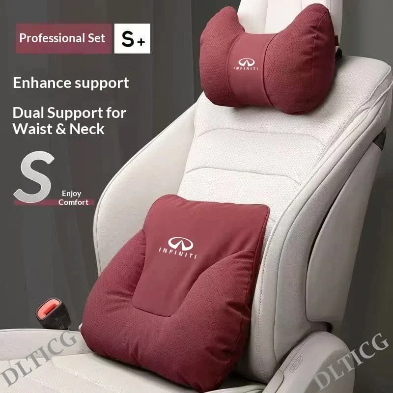 For Infiniti Q50 Q60 Q70 Q80 QX30 QX50 QX55 QX60 QX70 JX35 FX35 Car Headrest Neck Support Seat Lumbar Cushion Soft Neck Pillow