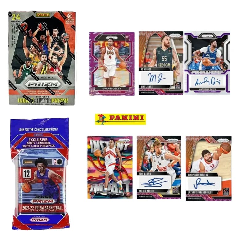Carte Collezionabili Prizm Basketball 2024-25 Euroleague Blaster 2021-22 NBA, Carte Autentiche da Collezione, Giocattoli, Regali per Feste e Compleanni