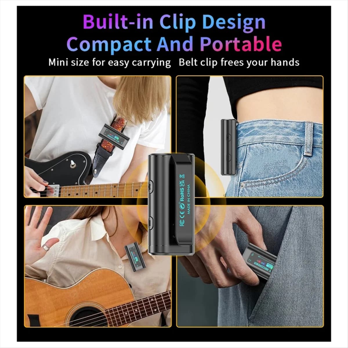 Nuova scheda audio 3C-INICATORE Interfaccia di conversione USB Plug and Play da utilizzare per chitarra basso Ukulele Guitalele Mini mixer audio