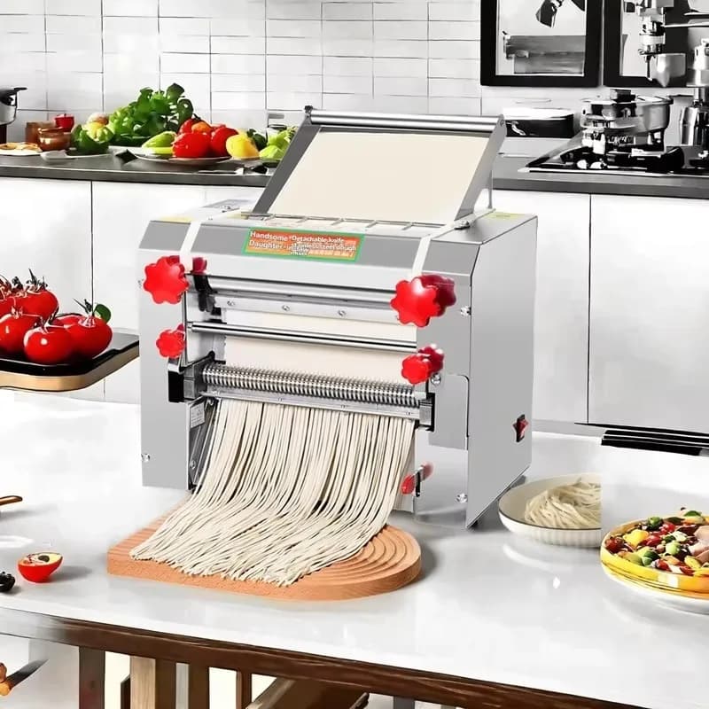 Piccole macchine elettriche per noodle e pasta Macchina per fare noodle automatica con rullo per pasta per uso domestico
