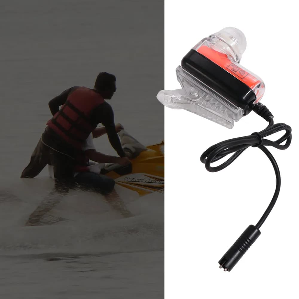 Luce di Emergenza al Litio per Giubbotto Salvagente, Autoaccendente in Acqua di Mare, Luce di Sopravvivenza ad Alta Intensità per Cadute in Acqua