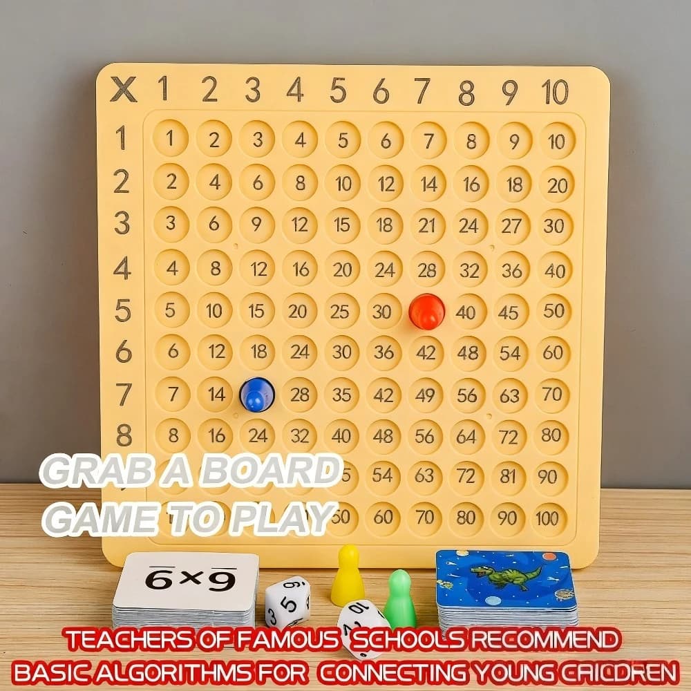 Gioco da tavolo di moltiplicazione Giocattolo educativo per bambini Tavolo per bambini Matematica in età prescolare Aritmetica Sussidi didattici Regalo