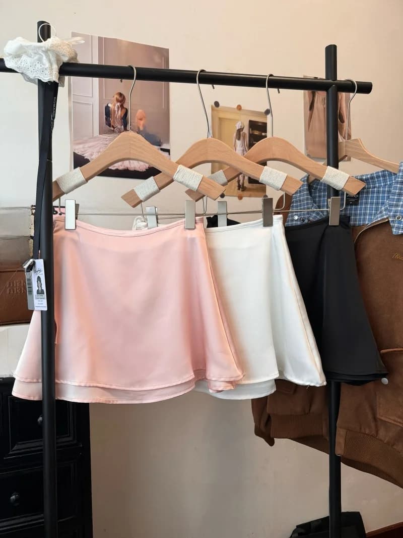 Pink Acetate Satin Belted High Waist Halter Neck Dress Women's Summer Anti-Light Short Skirt Commute Style Korean Version