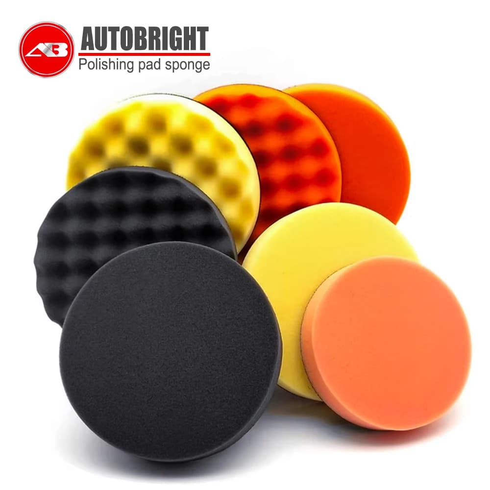 AUTOBRIGHT Cuscinetti in spugna per lucidatrice per auto da 5/6 pollici Lucidatura per dettagli veloci per finitura lucida a specchio per applicazione di cera Superficie dell'auto