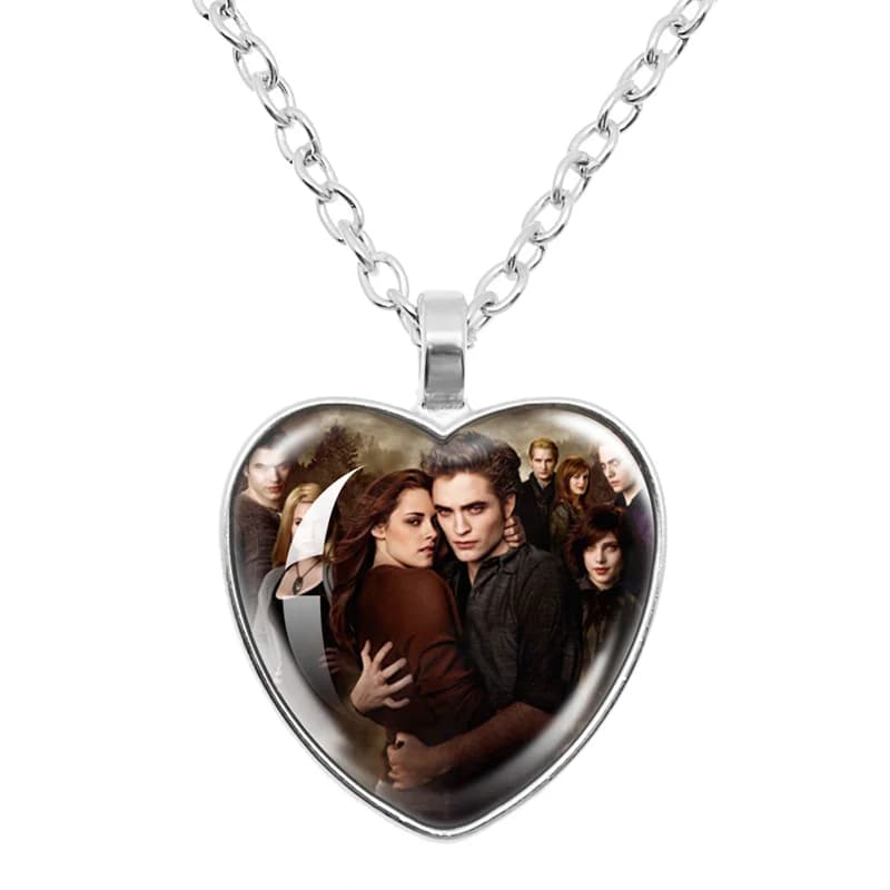 Film Bella Edward Jacob Renesmee Necklace with Pendant Cabochon Glass Crepuscular Chain Character Chain Girl Woman Fashion Jewelry