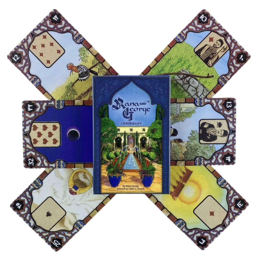 Carte Oracolo di Rana George Lenormand, Gioco da Tavolo per il Tempo Libero e le Feste, Carte dei Tarocchi per la Predizione del Futuro