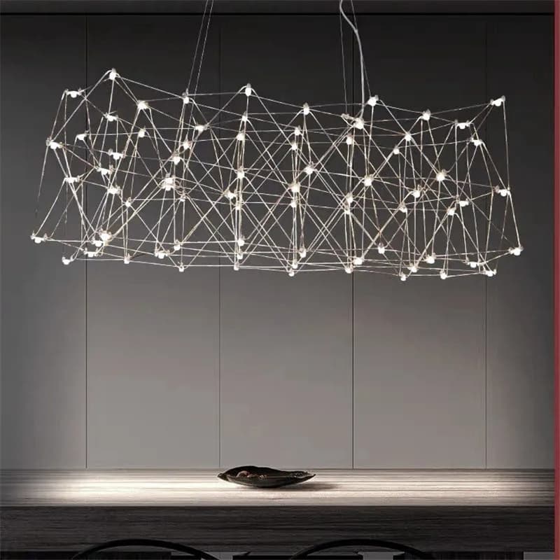 Suspension lamp cube modern Nordic dining table lamp simple luxurious creative firefly front desk a LED lamp for living room