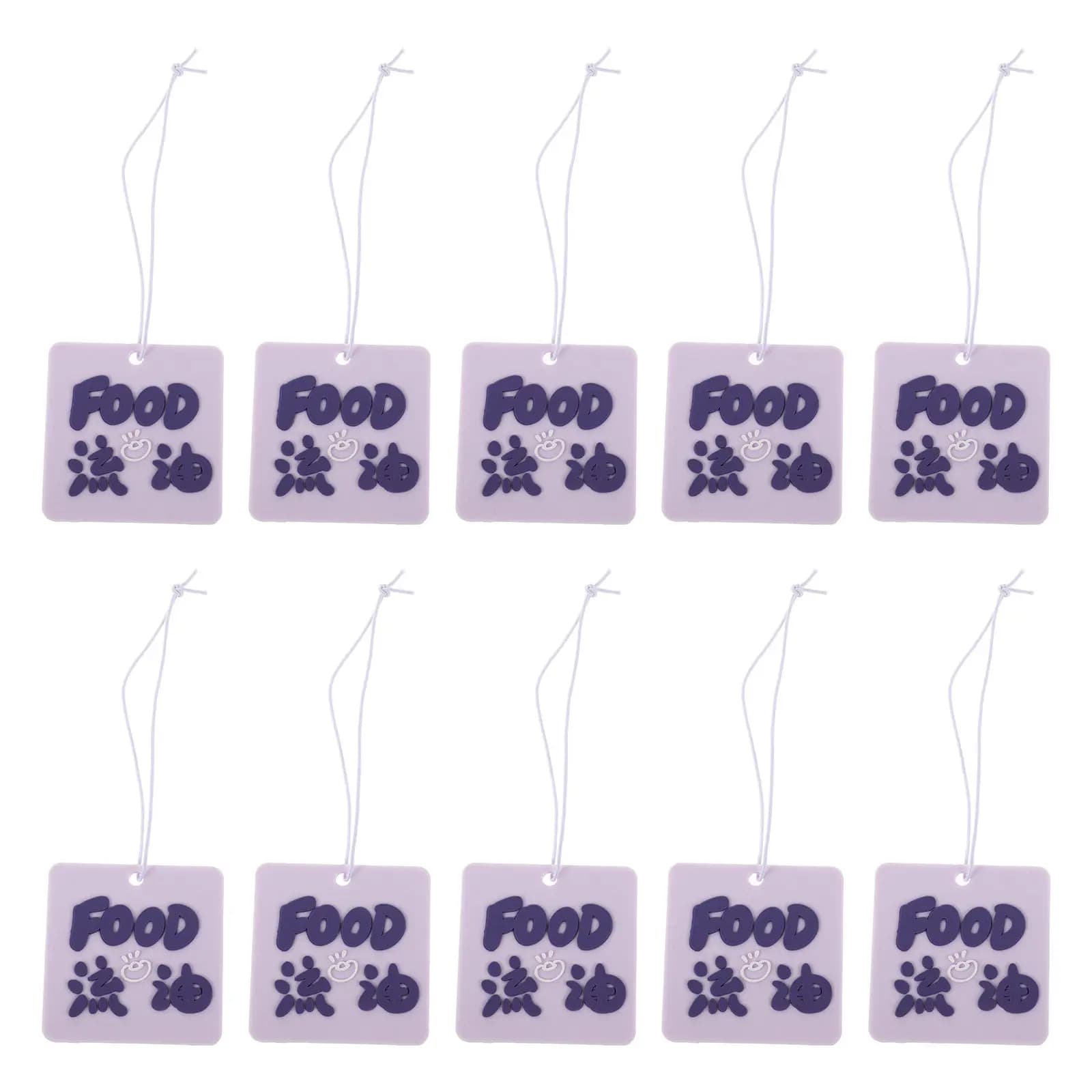10Pcs Silicone Car Air Freshener Hanging Decorations Cute Aromatherapy Pendant for Rearview Mirror Car Diffuser Deodorizer Scent