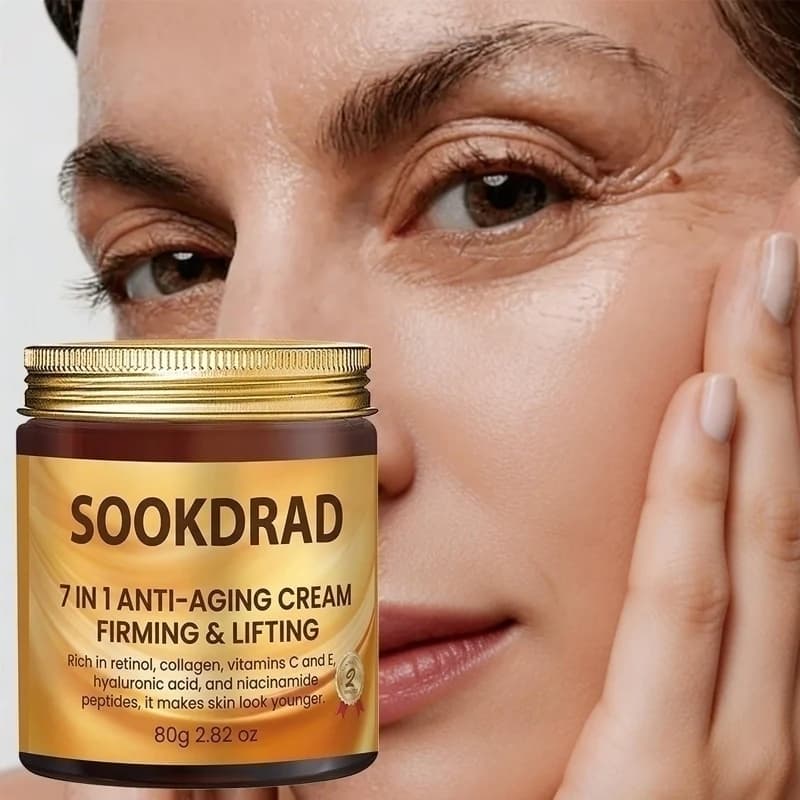 Crema Multi-Benefici con Collagene, Vitamina C ed E, Idratante, 80g, Per Tutti i Tipi di Pelle, Uso Quotidiano