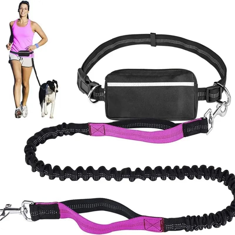 Marsupio Sportivo Multifunzionale Fresco con Guinzaglio Estensibile a Mani Libere Regolabile per Passeggiate con il Cane e Guinzaglio per Corsa con Animali Domestici