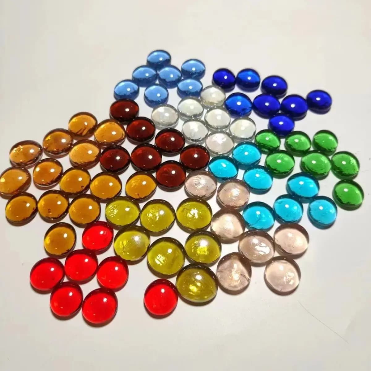 Glass flat bead Crystal Ball Decoration Bedroom Desk Accessories Aquarium Ornaments Glass Marbles Ball Garden Outdoor Decoration