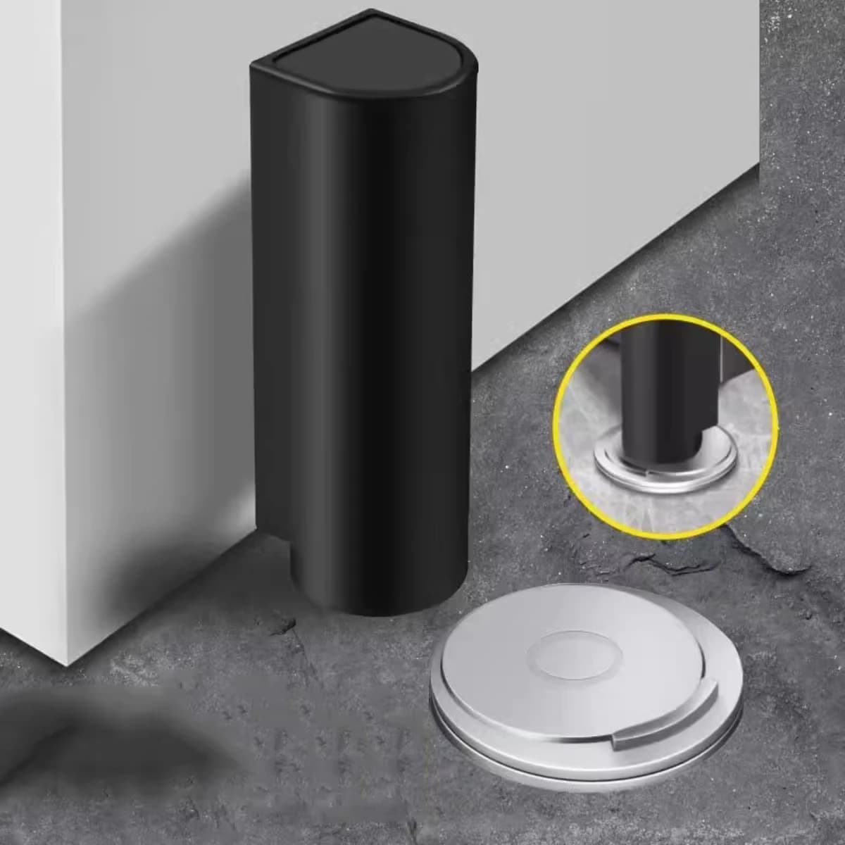 Fermaporta magnetico Fermaporta Bianco latte nero senza chiodi Base porta hardware per porta prevenzione chiusa chiudiporta Blocco paraurti