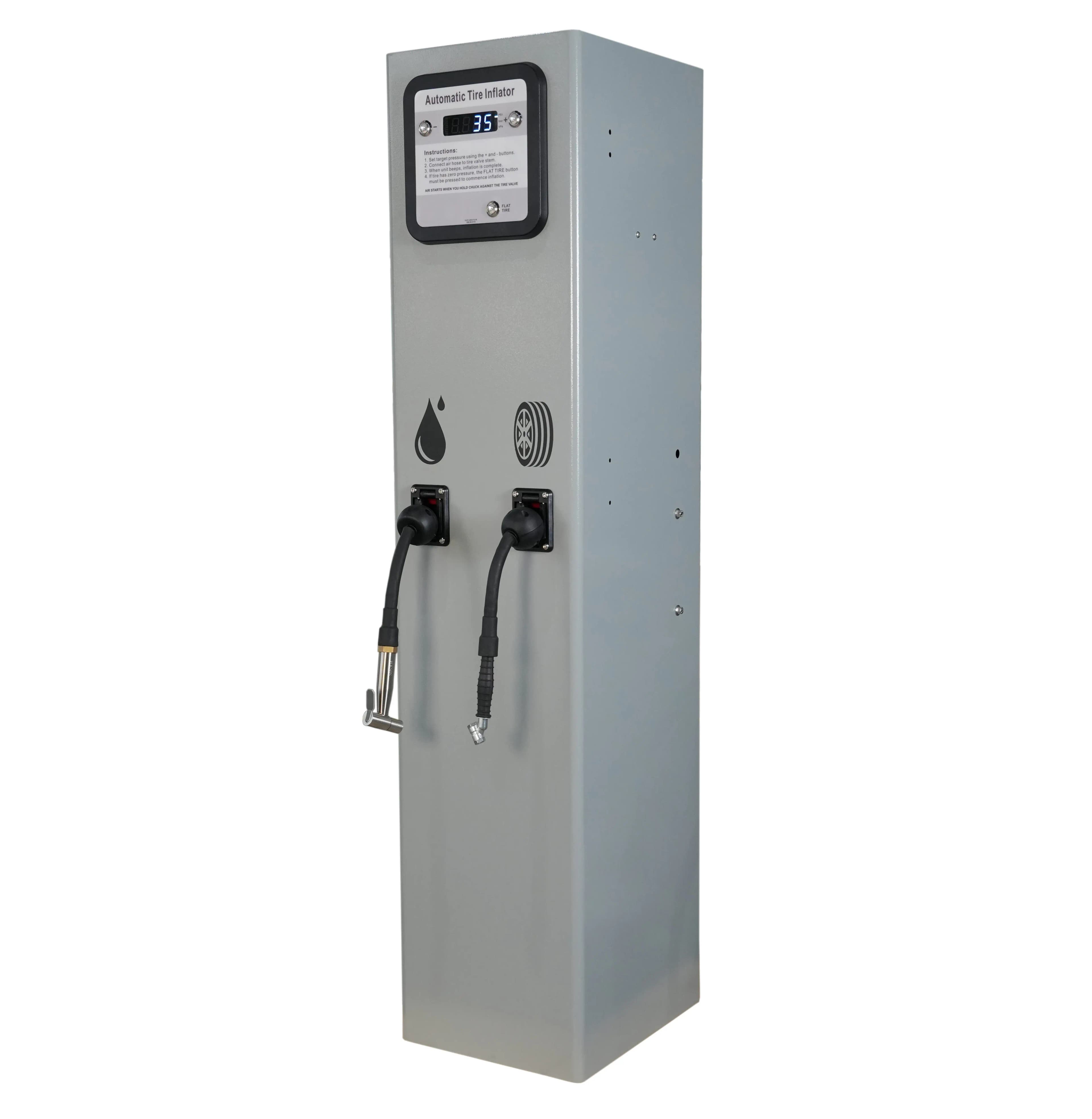 Compressore d'aria digitale G5 ad alta temperatura per gonfiaggio pneumatici, monitor pressione gomme, 600VA 110/220Vac, con doppio cilindro e avvolgitubo acqua