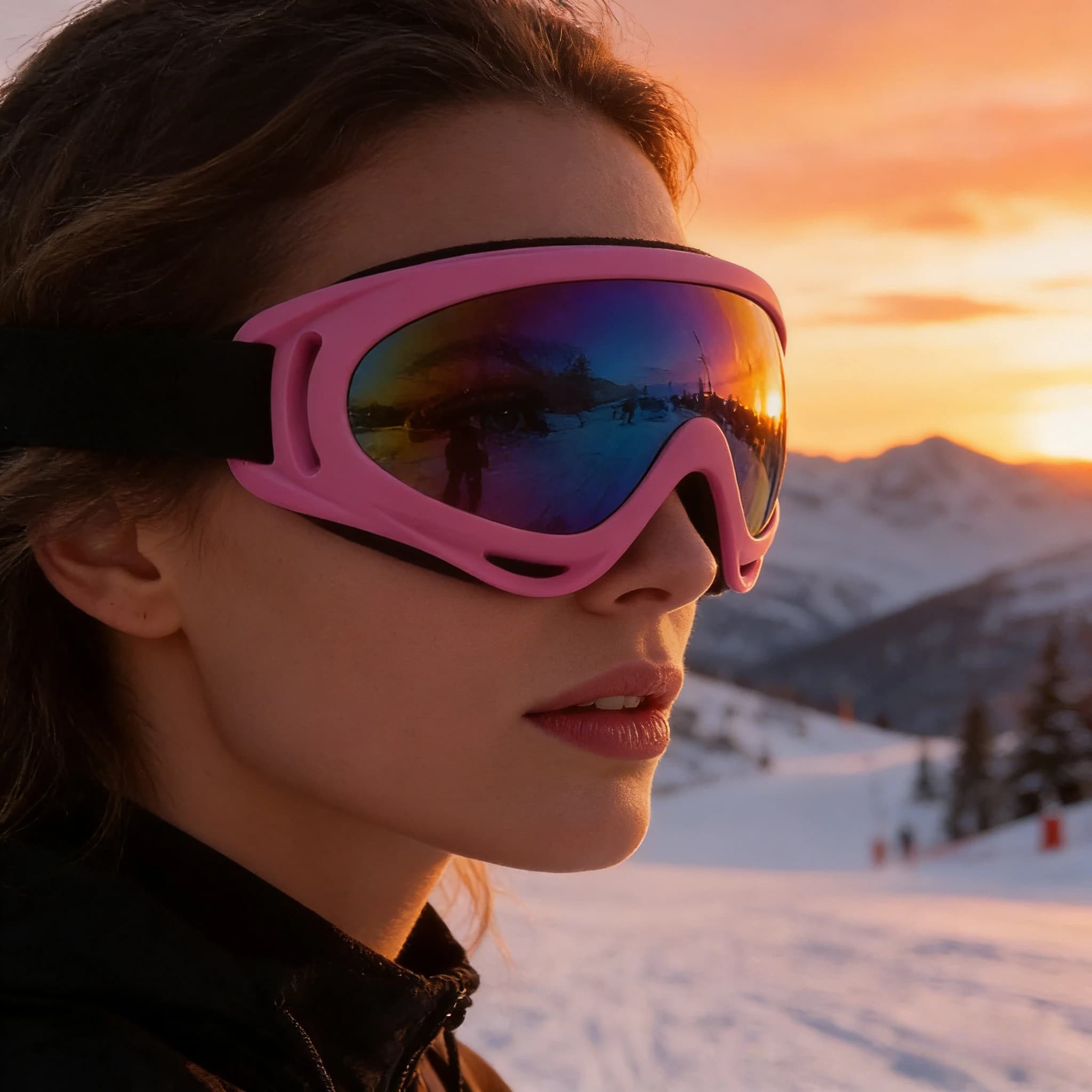 Specchio oversize per donna Occhiali da sci con lenti Antivento Antiappannamento Occhiali da snowboard alla moda per uomo Occhiali sportivi alla moda