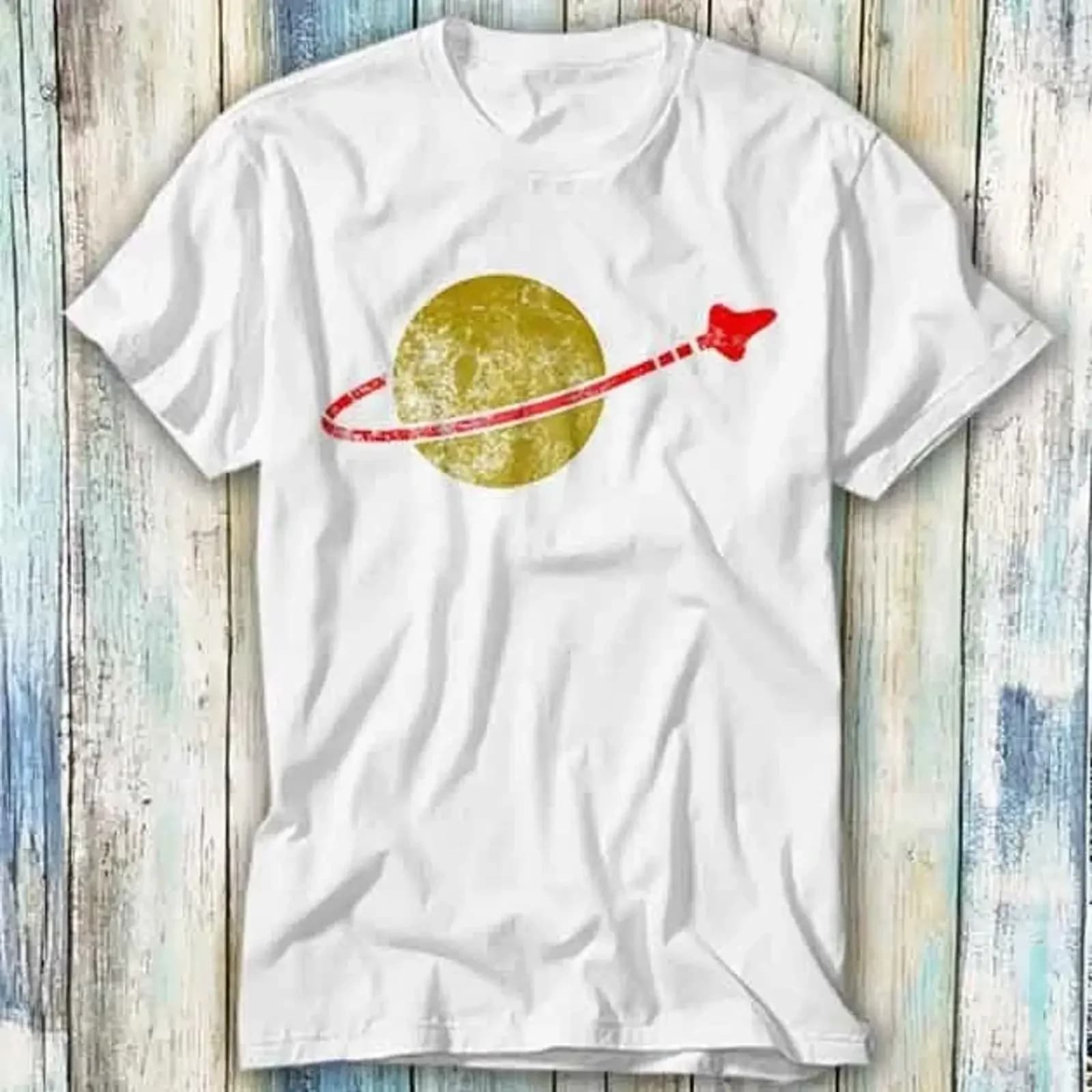 T-shirt Space Logo Planet Universe Nature Meme Top 930 vintage lavato per l'uso quotidiano, comodo, elasticizzato e traspirante