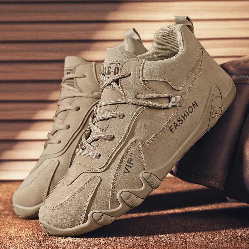 Men's Sneakers Autumn Flat Bottom Wear Resistant Workwear Anti-slip Hiking Men's Fashionable Shoes Lightweight and Versatile Casual