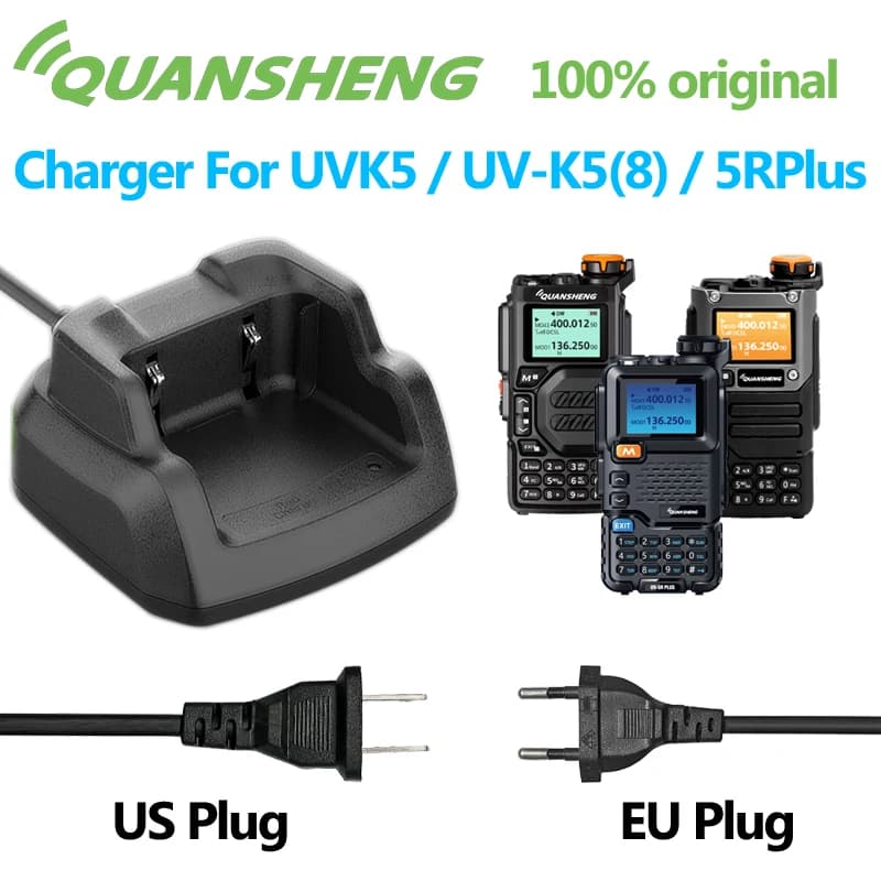 Quansheng Walkie Talkie Base Caricatore Per UV-K5 UV-5RPLUS UV-K5(8) C-51 AC 110-240V Originale BPK5 Li-Ion Desktop Caricatore Dock