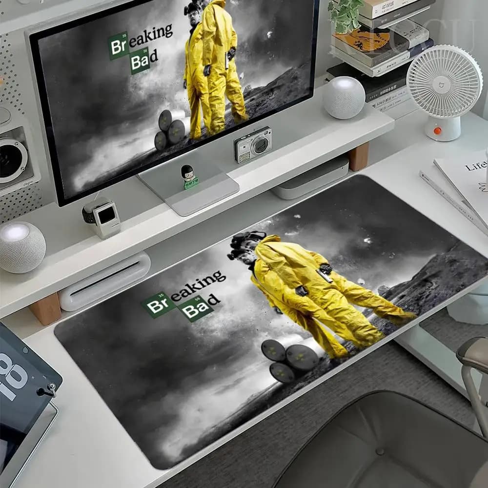 Tappetino per mouse Breaking Bad, tappetino per mouse da gioco di grandi dimensioni, tappetino per tastiera e scrivania per computer con bordi rinforzati