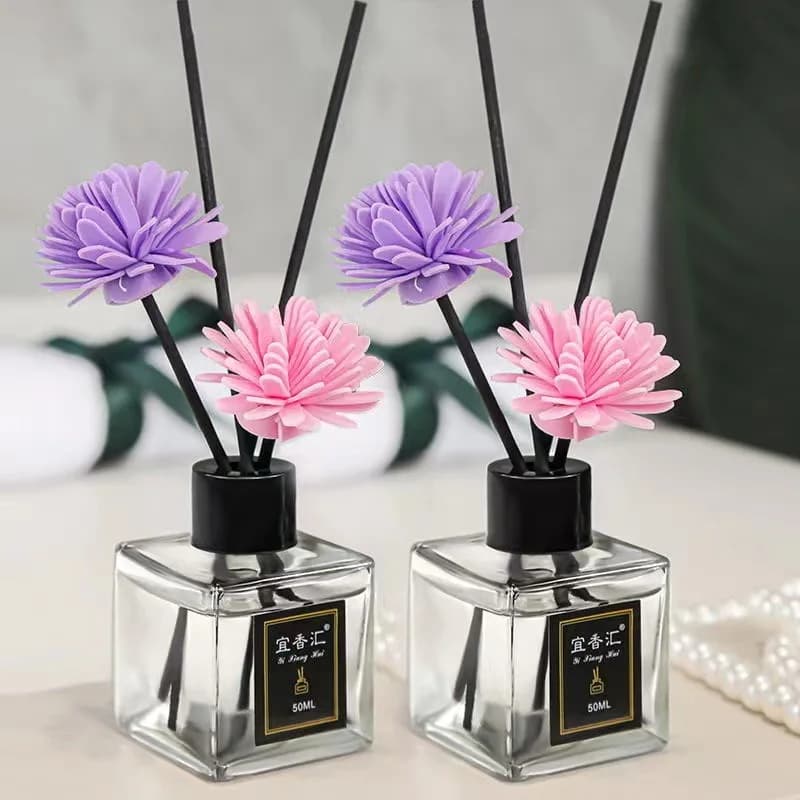 50ml Essential Oil Diffuser Without Flame, Fragrance for Home, Lavender and Jasmine, Aromatherapy, Deodorant for Cars and Environments