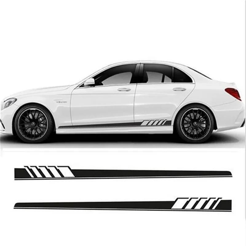 1 pair of decals for lateral body shop for cars Racing strips Car for vehicles Universal adhesives External decorations Accessories Supplies