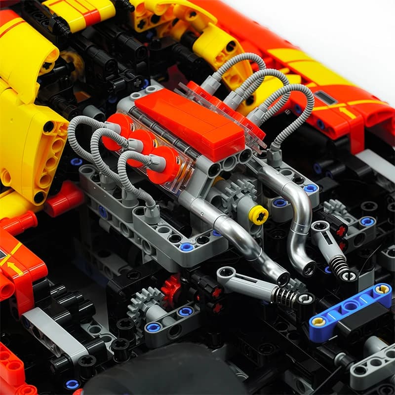 Desk Decor MOC Y18080 Technical RC 499P Speed Sports Cool Car 1:8 Building Block Model Racing Brick Puzzle DIY Toy Brithday Gift