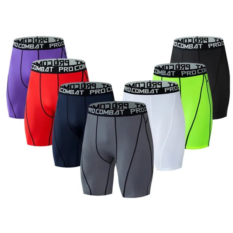 New sports shorts for men, fitness pants, elastic compression socks for active muscles, fitness pants, racing pants, cycling