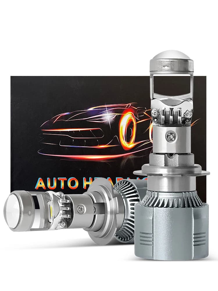 Bi Led Projector Headlight H7 H4 H11 Bulb Canbus H8 H9 9005 HB3 9006 HB4 Turbo Fan Auto/Motorcycle Mini Lens Lamp Car Fog Light