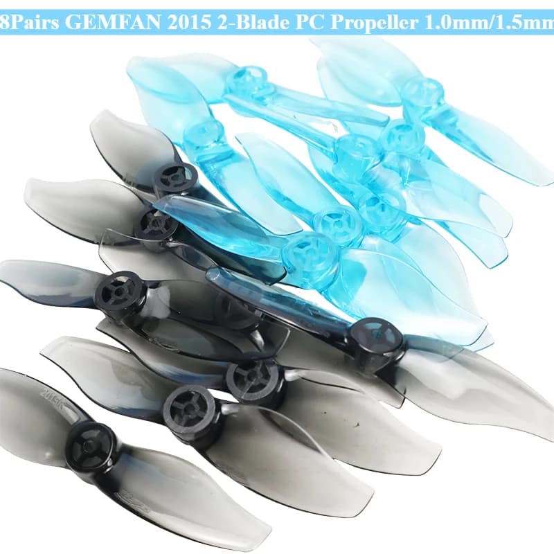 8 Paia di Eliche GEMFAN 2015 Hurricane 2X1.5 a 2 Pale in PC 1.0mm/1.5mm per Droni RC FPV Freestyle 2 Pollici Toothpick, Parti DIY per Modifiche