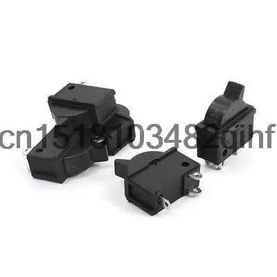 5 pezzi AC 250V 10A SPDT 1NO 1NC Interruttore a bilanciere a pulsante nero a 3 pin per asciugacapelli
