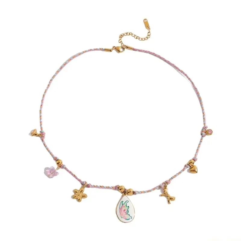 31BF Collana multistrato ispirata alla regalo gioielli leggeri per abiti estivi