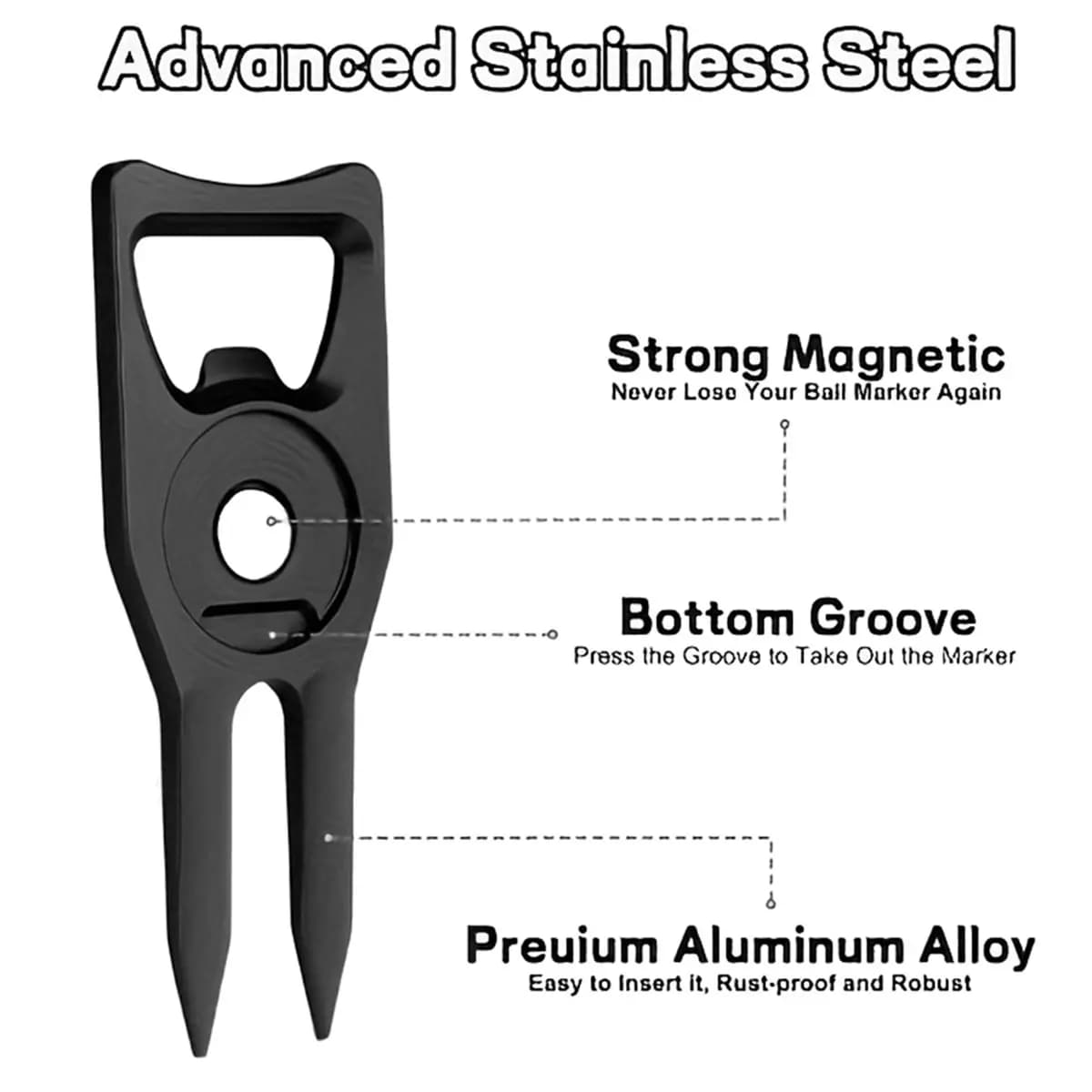 New arrival Golf Divot Repair Tool, Detachable Golf Ball Marker Golf Divot Marker Tool Multipurpose Golf Accessories