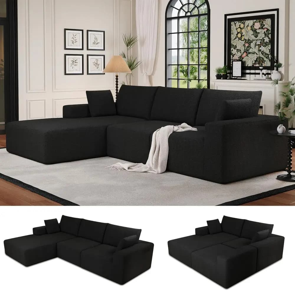 Poltrona Sacco per Adulti, Sedia da Gaming a Pavimento in Memory Foam, Divano Sacco Nero, Chaise Longue 108Left