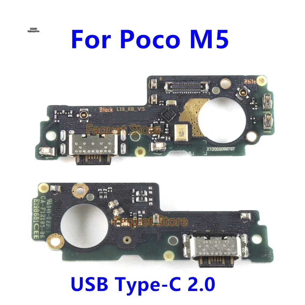 Porta di Ricarica USB Type-C 2.0 Connettore Dock Scheda di Ricarica Cavo Flessibile per Xiaomi Poco M5 Con Microfono 22071219CG