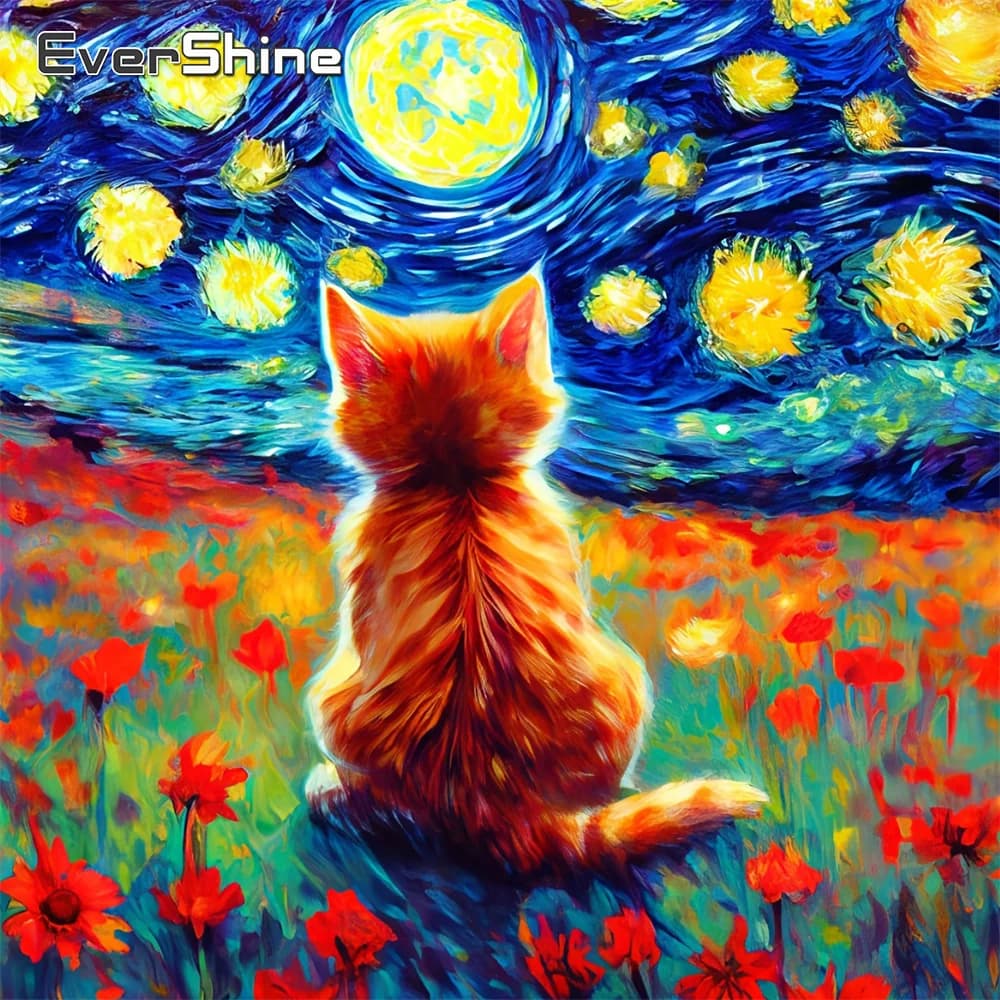 Pittura Diamante Evershine con Animali, Ricamo a Punto Croce con Strass, Mosaico Floreale per Decorazione Murale