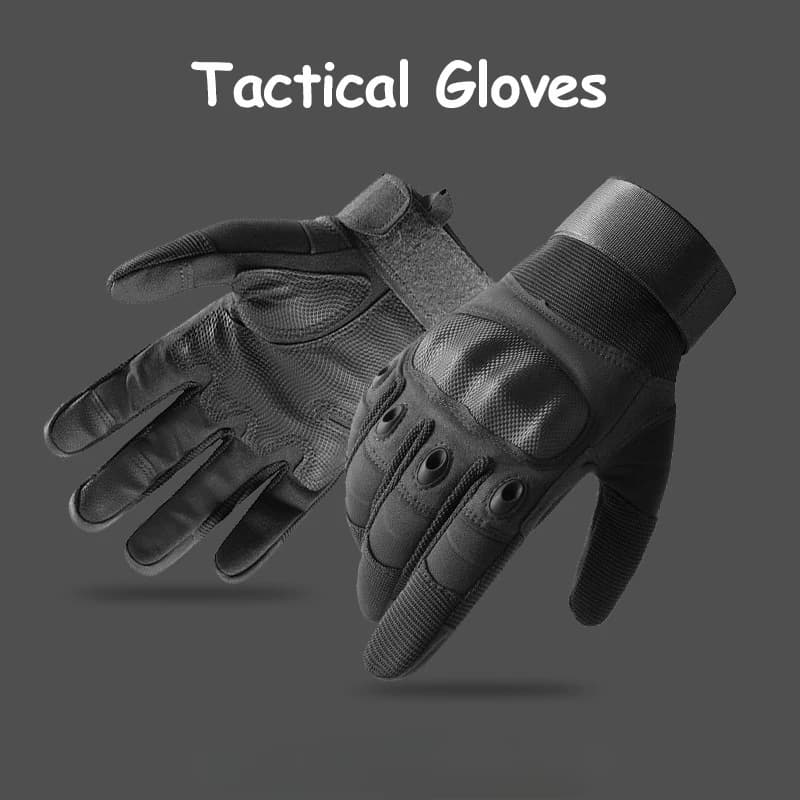 Men's Tactical Cycling Gloves Touchscreen Gloves with Carbon Fiber Shell Anti-slip Combat Outdoor Climbing Bike Gloves