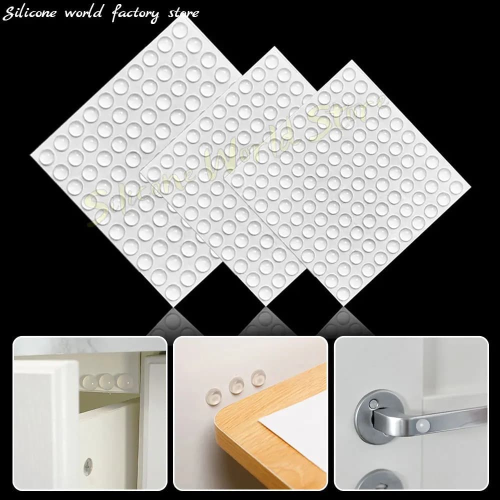 SW 100PCS Silicone Anti-collisione Pad Autoadesivo Fermaporta Muto Ammortizzatore Buffer Mobili Per Armadio Pad Cuscino Protettivo Pad