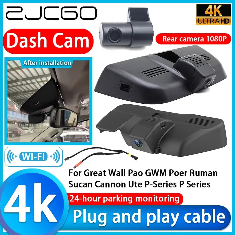 4K UHD Plug and Play, Dash Cam for Car, Camera for Great Wall Pao GWM Poer Ruman Sucan Cannon Ute Series P