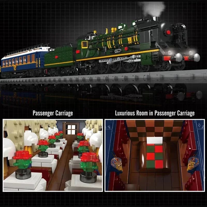 Mould King 12025 Blocchi Tecnici per Costruzioni, Modellino Treno a Vapore SNCF 231 delle Ferrovie Francesi, Giocattolo RC Motorizzato, Regalo per Bambini