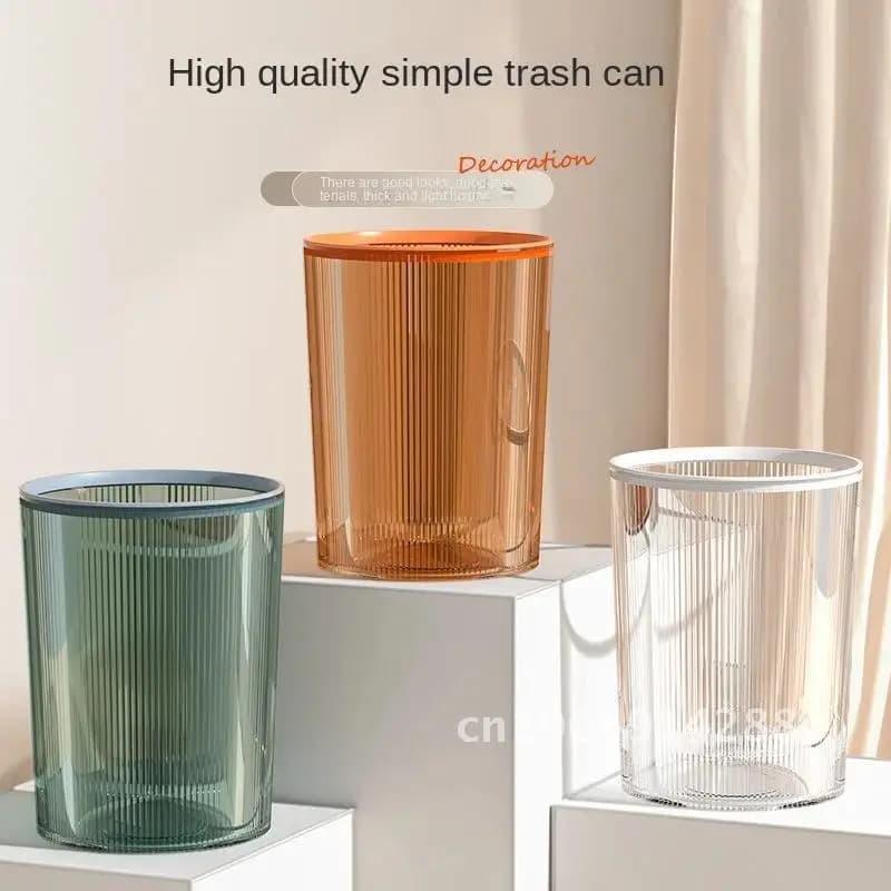 Nuovo creativo pattumiera soggiorno casa camera da letto cucina portaoggetti compost contenitore anello di pressione cestino di carta bagno con trasparente