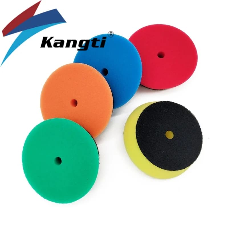 Kangti 3 "(80mm) Tamponi per lucidatura in spugna Kit di tamponi per lucidatura in schiuma Ruote a disco abrasivo per lucidatore per auto Lucidatura Ceretta