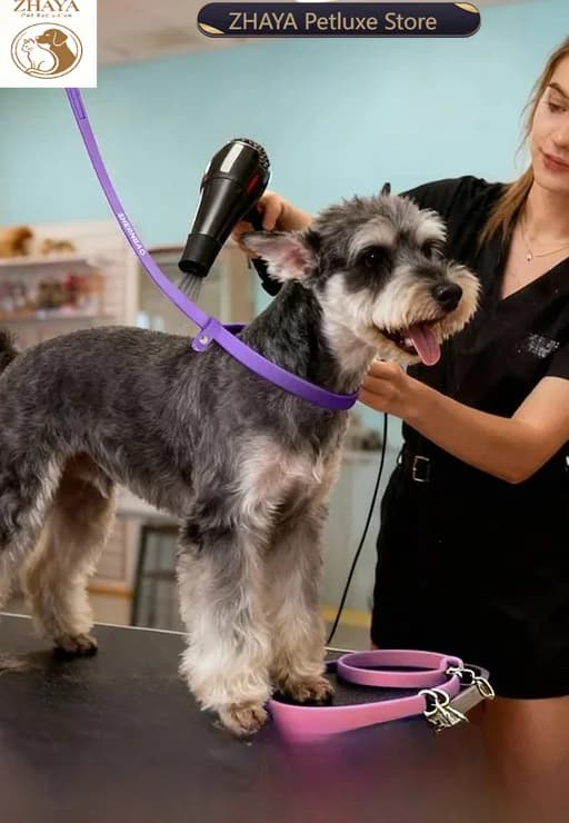 ZHAYA Thickened Silicone Leash Dog Grooming Table Hanging Rope Bathing Restraint Strap Pet Supplies Durable Adjustable Loop