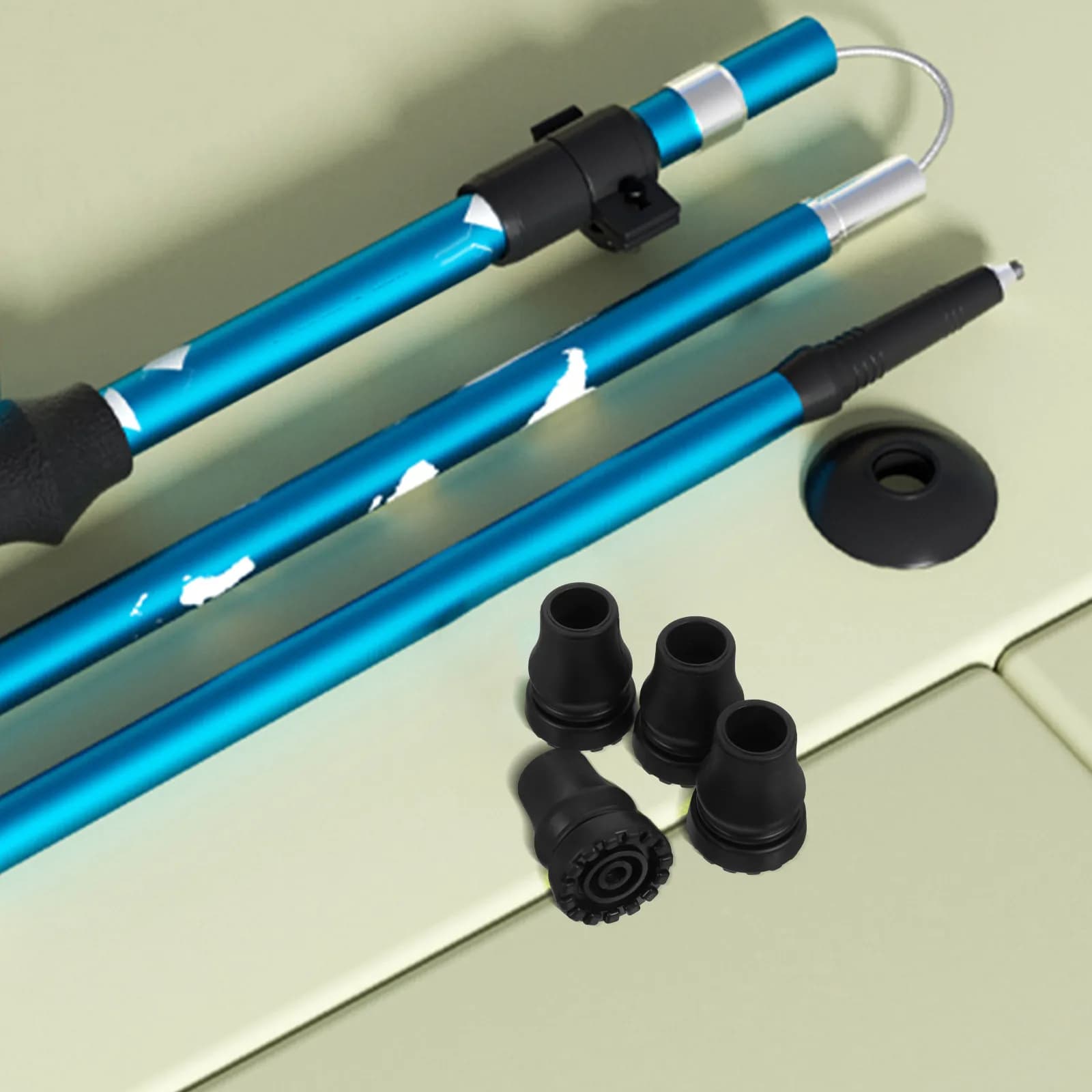 4 Piece Sketch Skeleton Spare Parts for Trekking Sticks, Stroller Sticks, Dogs, 19mm Anti-slip Hiking Accessories